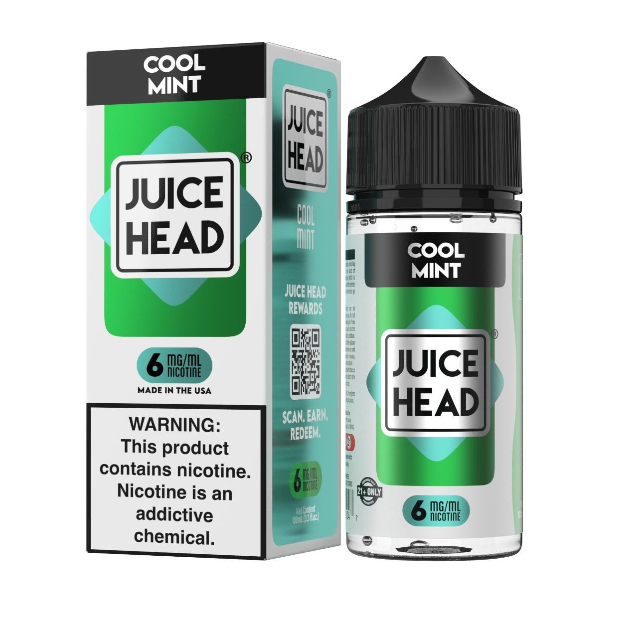 Juice Head Cool Mint E-Liquid (100mL)